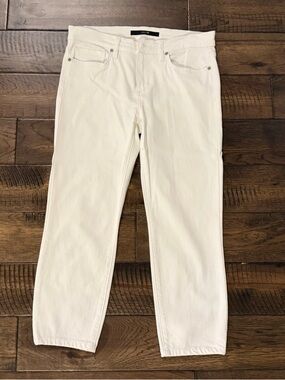 Joe's Jeans Women’s White Denim High-Rise Cropped Jeans